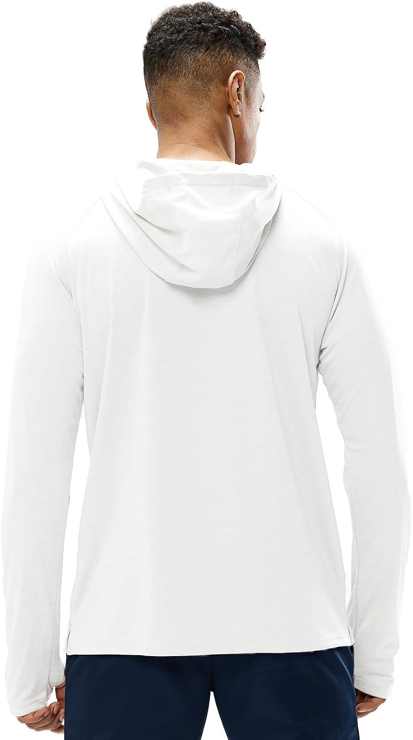 MIER Men's UPF 50+ Sun Hoodie Quick Dry Long Sleeve Shirts, Lightweight