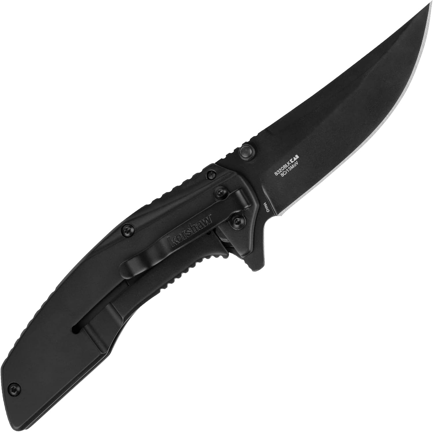 Kershaw Outright Folding Pocket Knife, 8Cr13MoV Stainless Steel Blade, Pocketclip