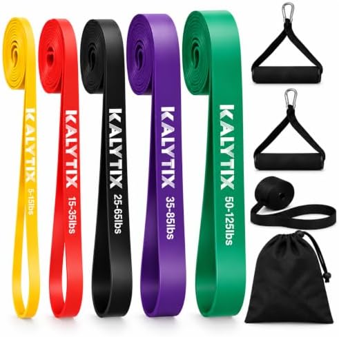 5 Resistance Bands Set for Home Gym, with Handles & Door Anchor