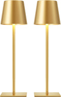 Kakanuo Gold Rechargeable Table Lamp, Cordless Battery Operated Lamp Set