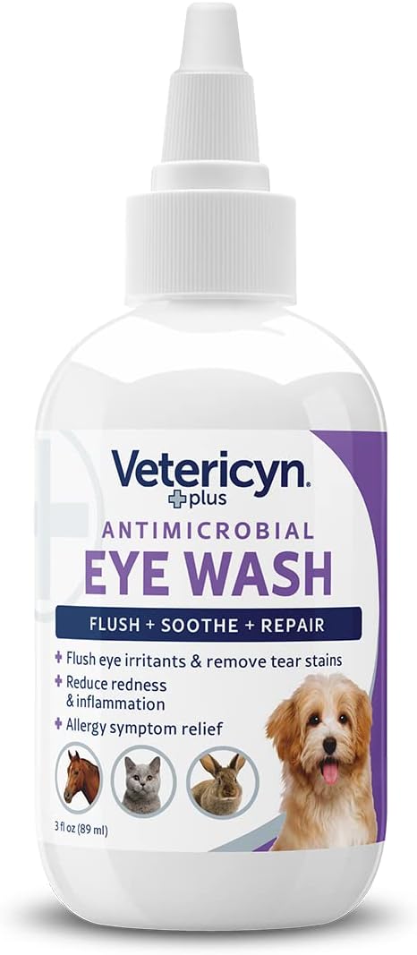 Vetericyn Pet Eye Care Kit | 2-Step Pet Eye Care Kit, Dog and Cat Eye Wash to Flush Irritated Eyes and Pet Eye Gel to Lubricate. Gentle and Safe for All Animals.