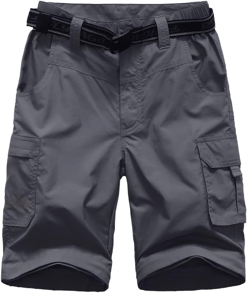 JOMLUN Boy’s Scout Pants Convertible Hiking Quick Dry Zip Off Pants Outdoor Climbing Casual Trouser Kids Youth Cargo Pants