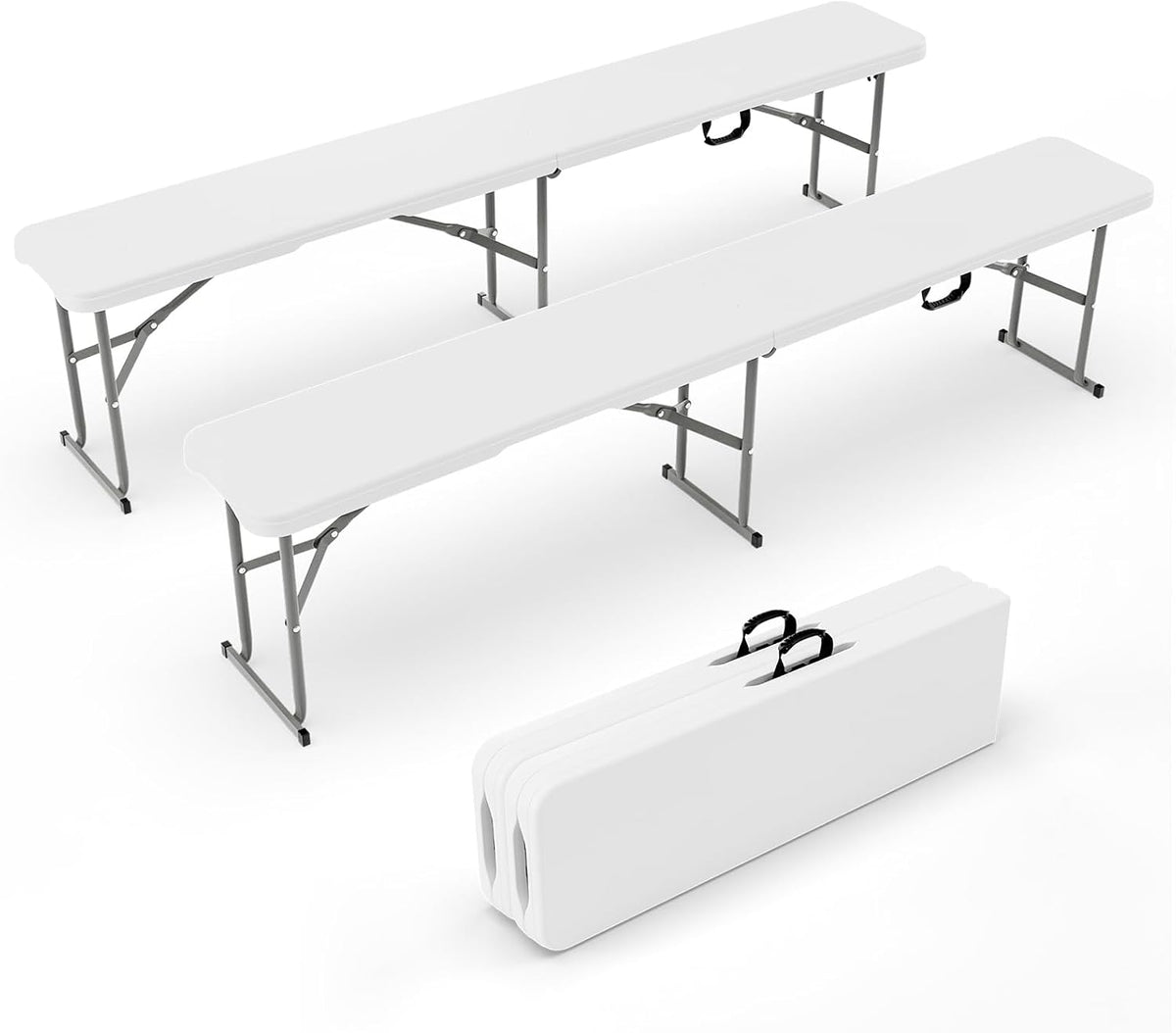 VINGLI 6 feet Folding Bench,Portable Outdoor Bench for Picnic Party Camping