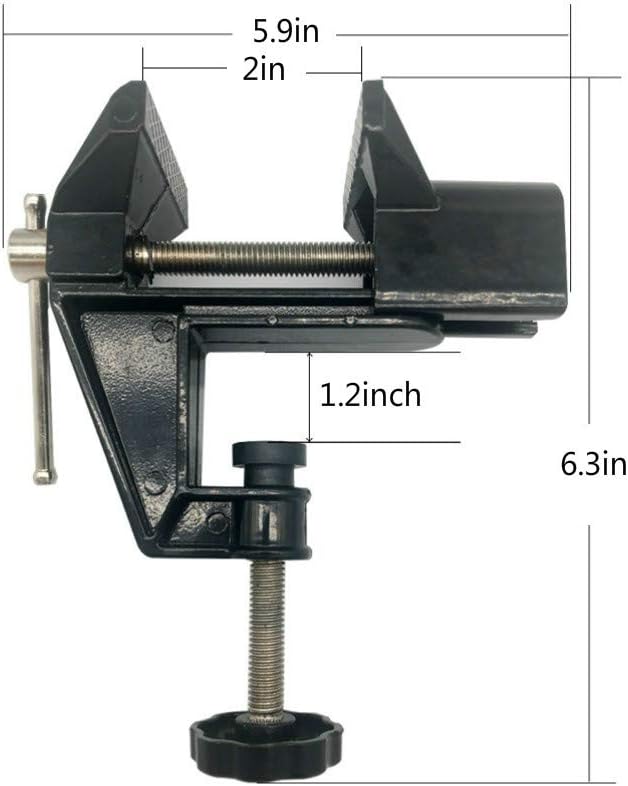 Mini Bench Vise Small Table Clamp Hobby Craft Repair Tool (Clamping Range: 0-2inch)