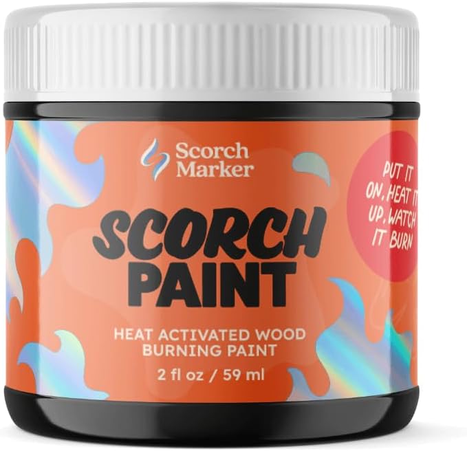 Scorch Marker Scorch Paint, Heat Activated Wood Burning Paint, 2 fl oz