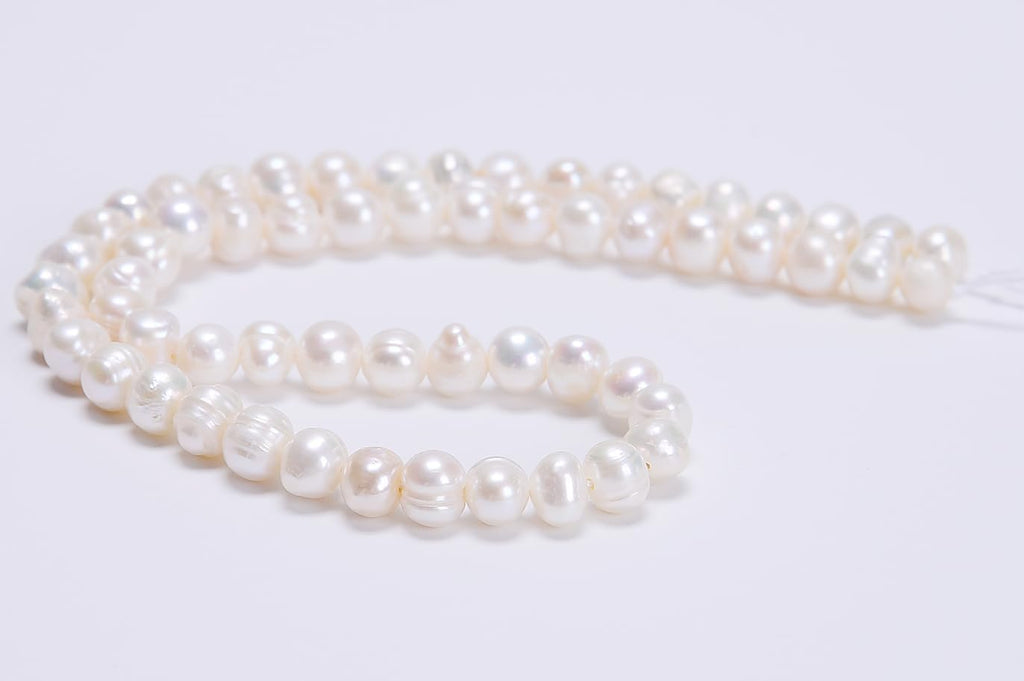 AD Beads Natural Freshwater White Pearl Round Beads 15" 4mm 6mm 8mm 9mm 10mm 11mm 12mm (5.2mm)