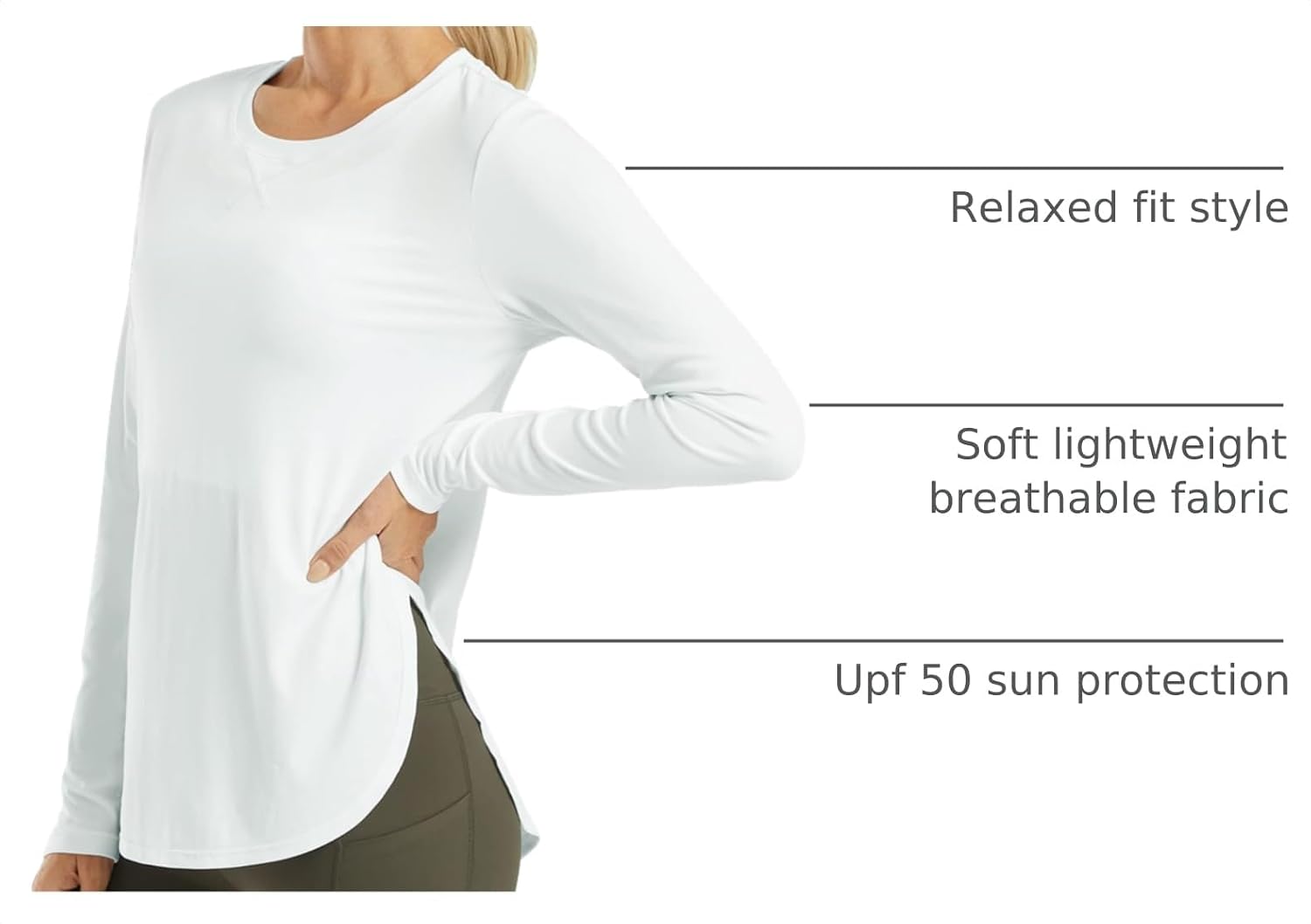G4Free Lightbreeze Womens UPF 50+ UV Sun Shirts Long Sleeve Workout Tops