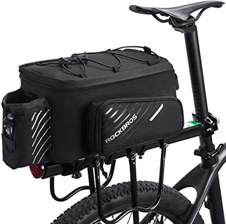 ROCKBROS 15L Bike Rear Rack Bag Pannier Trunk Bag with Rain Cover
