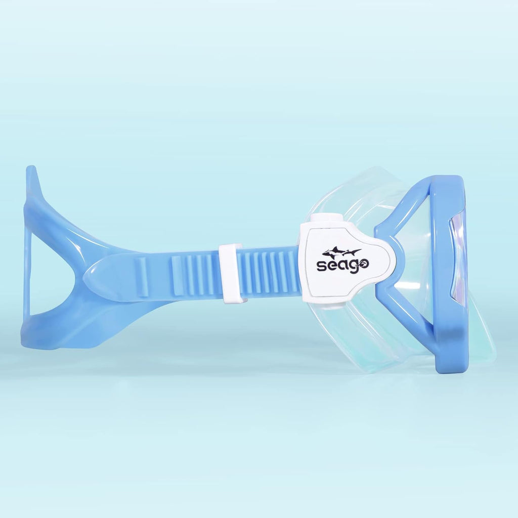 Seago Kids Swim Goggles with Nose Cover Anti-Fog Swimming Mask Youth 5-15