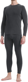 BAMBOO COOL Men's Thermal Underwear Lightweight Fleece Lined