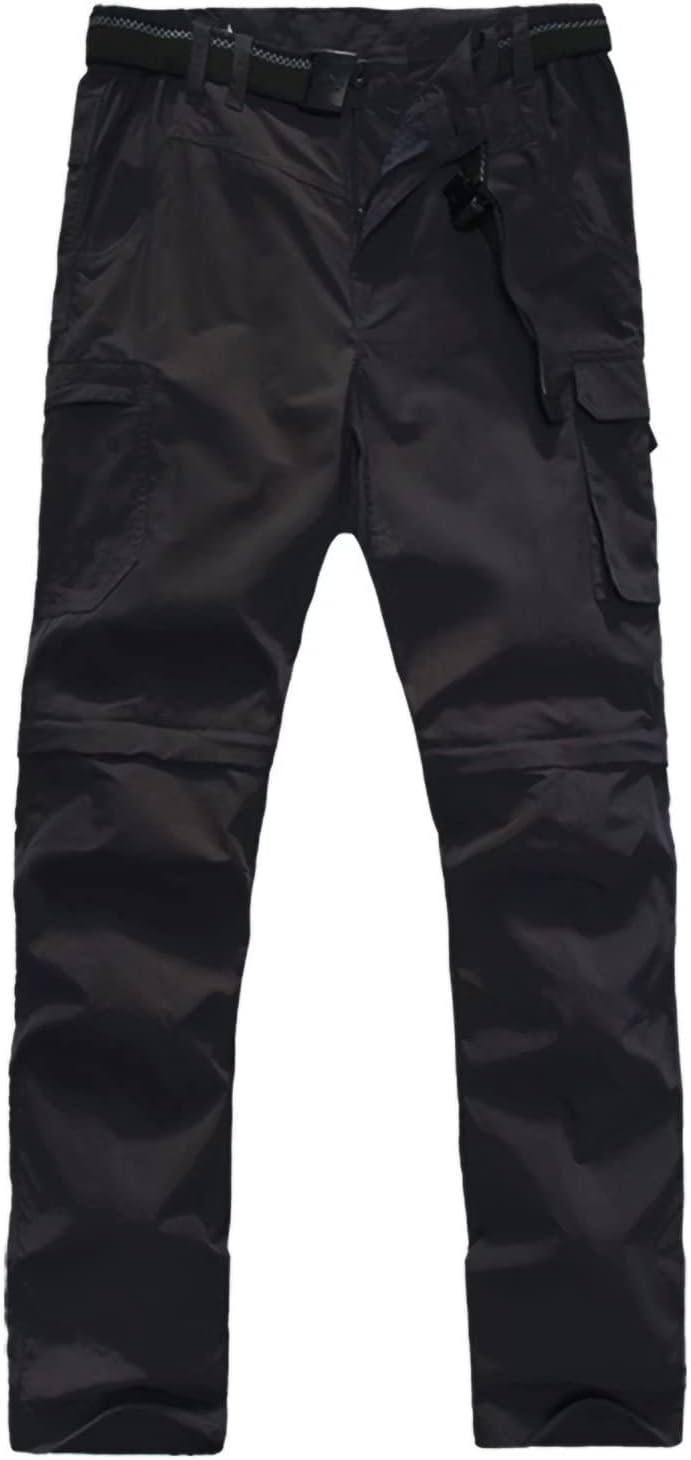 JOMLUN Boy’s Scout Pants Convertible Hiking Quick Dry Zip Off Pants Outdoor Climbing Casual Trouser Kids Youth Cargo Pants