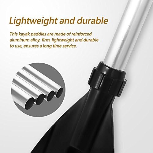 Boat Paddle, Kayak Paddle, Paddle Boat, Canoe Paddle, 2Pcs 4Ft Detachable Boating Canoeing Oar Ribbed Blade Kayak Paddles Canoe Oar for Boat Kayak Canoe Raft Fishing Surfing