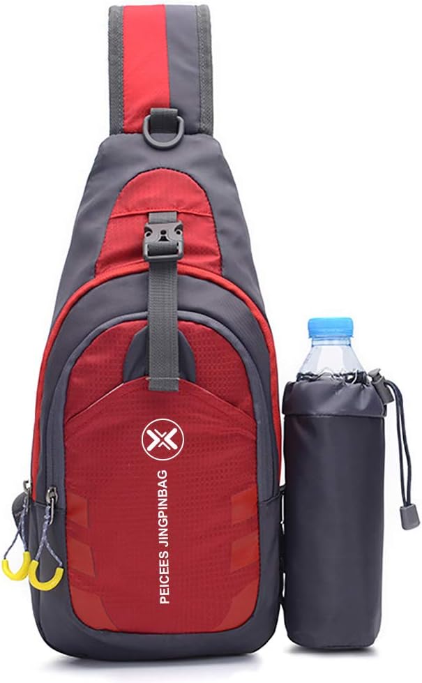 Peicees Chest Crossbody Sling Backpack Bag Travel Bike Gym Daypack for Women Men