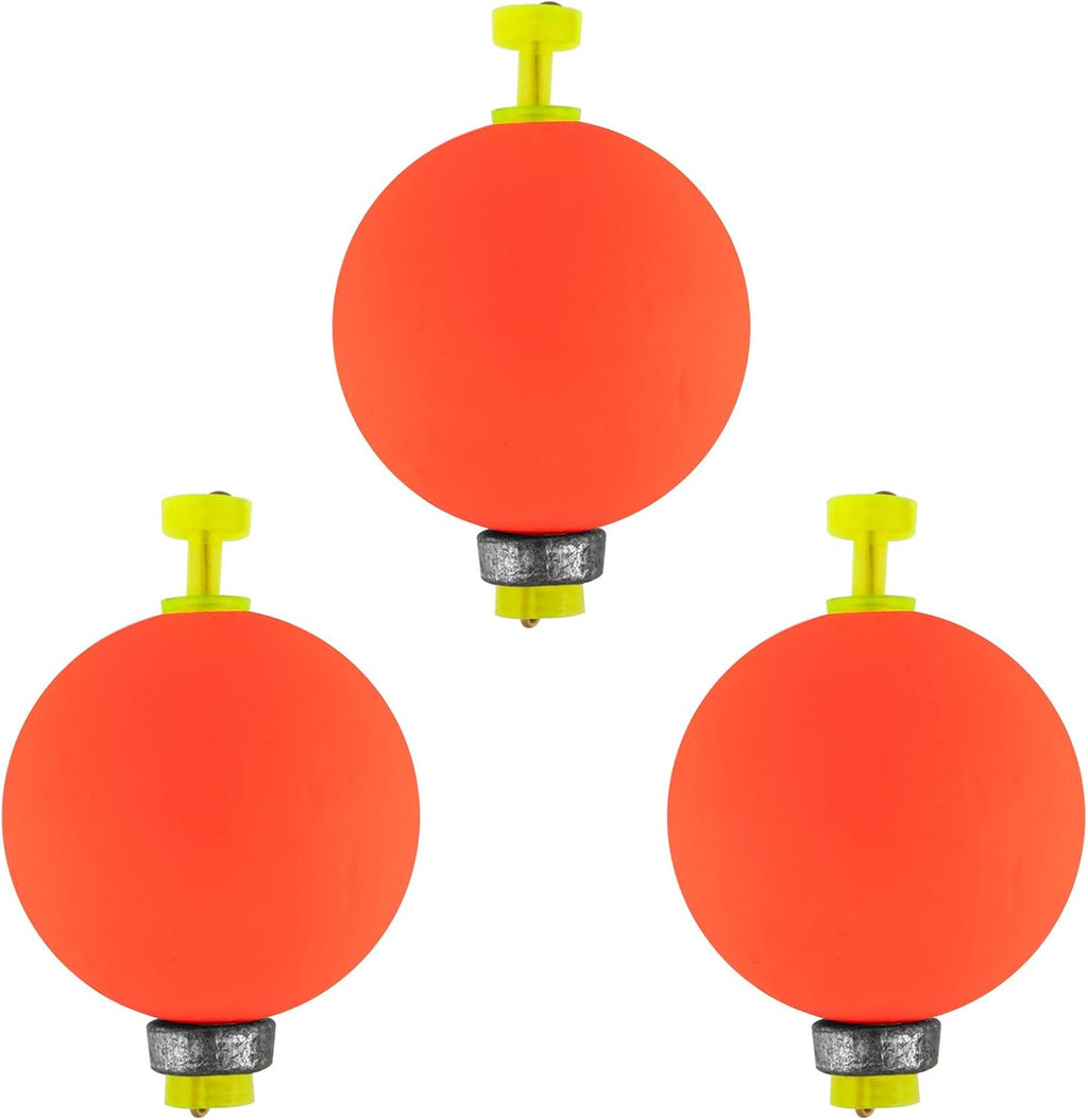 Dr.Fish 10 Pack Weighted Fishing Bobbers Snap-on Spring Floats EVA Foam Push Button Clip on Floats Fly Fishing Trout Bass Crappie Catfish