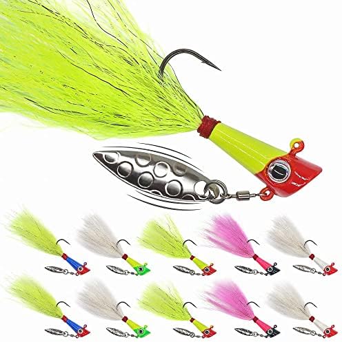 Shad Darts Fishing Lures Dart Head Jig Underspin Bucktail Hair Jigs Head for American Shad Bass Walleye Crappie Panfish 1/16oz 1/8oz 1/32oz 1/4oz 25 Pack
