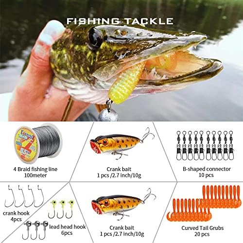 Telescopic Fishing Rod and Reel Combos, Carbon Fiber Fishing Rod with Stainless Steel Baitcasting Reel Portable Fishing Pole Reel Combo for Travel Saltwater Freshwater