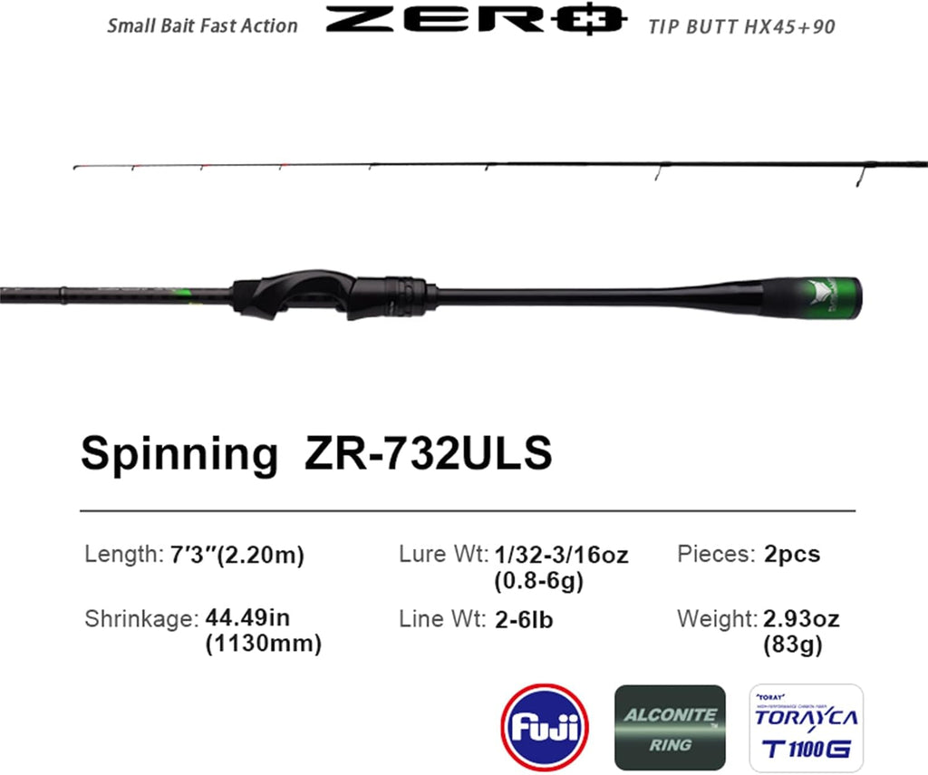 PURELURE Zero Ultralight Fishing Rod Solid Tip Spinning Casting Rod 2pc/5pc