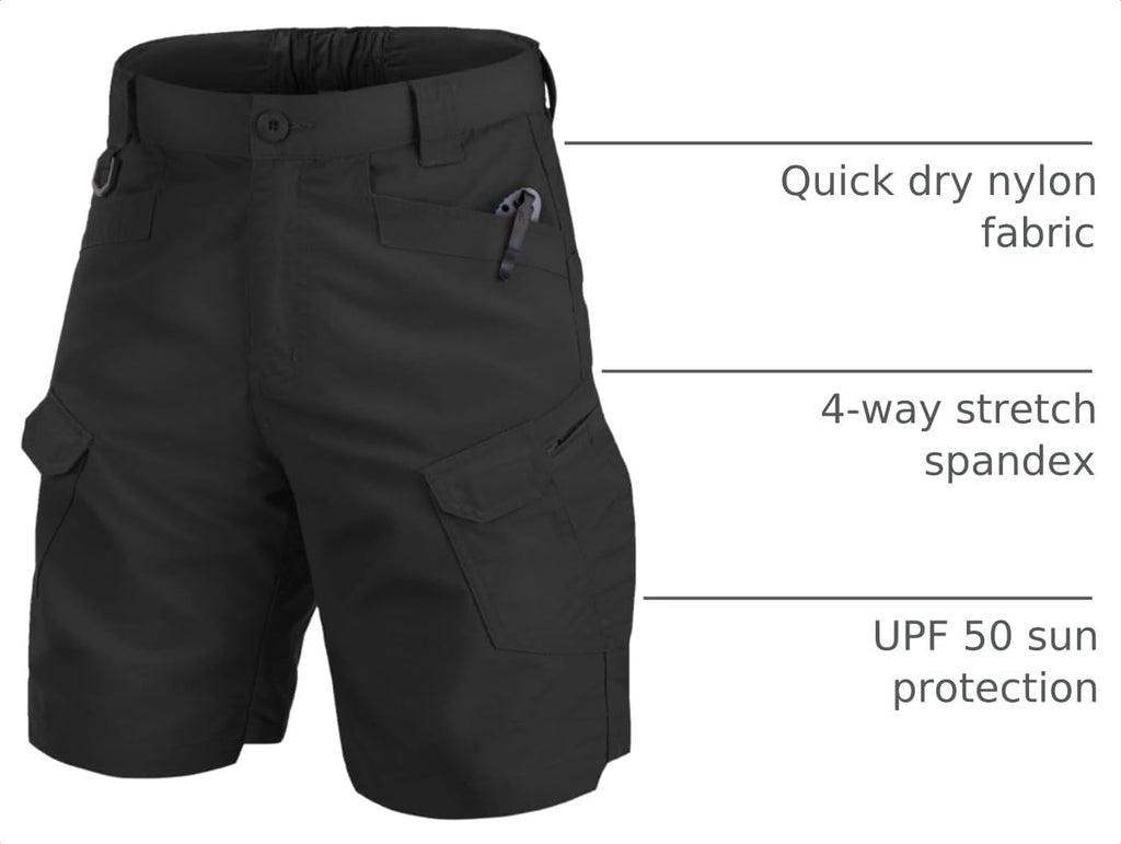 Mens Work Shorts Cargo Tactical Outdoor Wear Resistant Hiking Tool Shorts