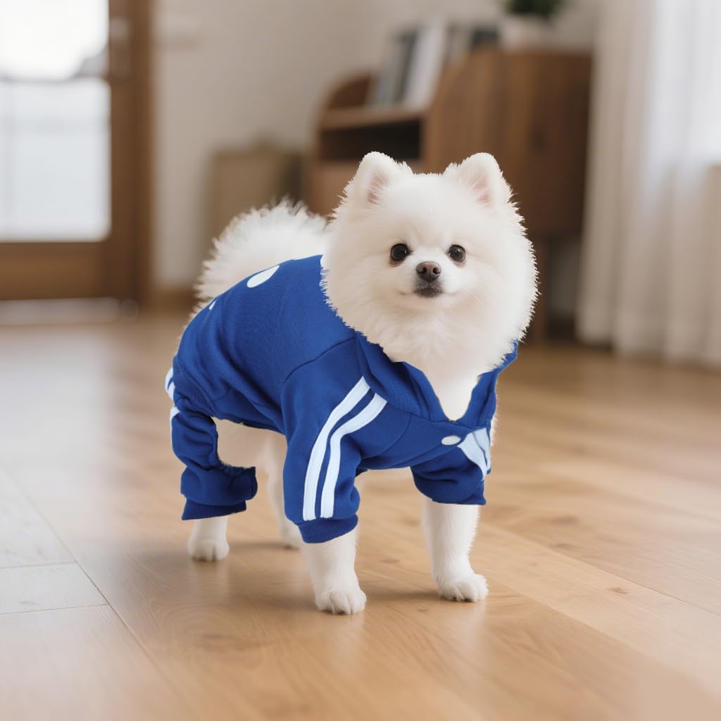 Dog Hoodie 4 Legs Jumpsuit Puppy Clothes Pullover Sweatshirt Pet Coat