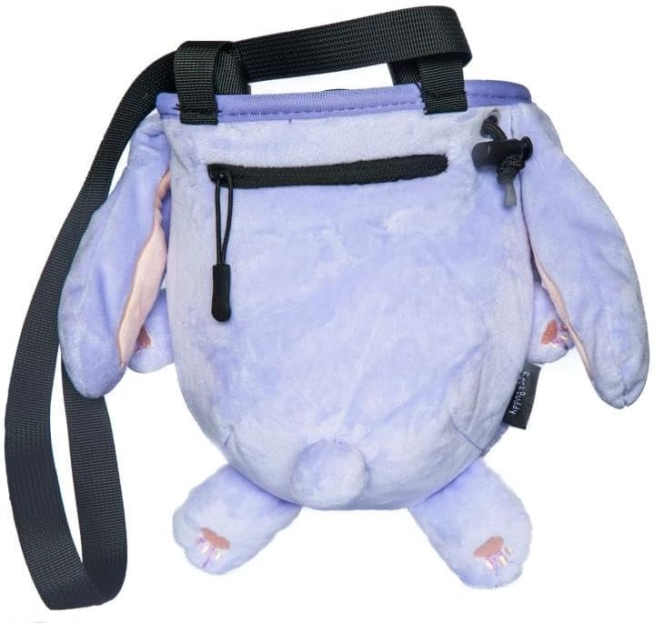 Chalk Bag for Rock Climbing - Bouldering Chalk Bucket with Quick-Clip Belt, Zipper Pocket and Brush Holder (Rabbit)