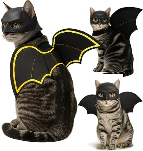 Halloween Cat Bat Wings with Mask Costume