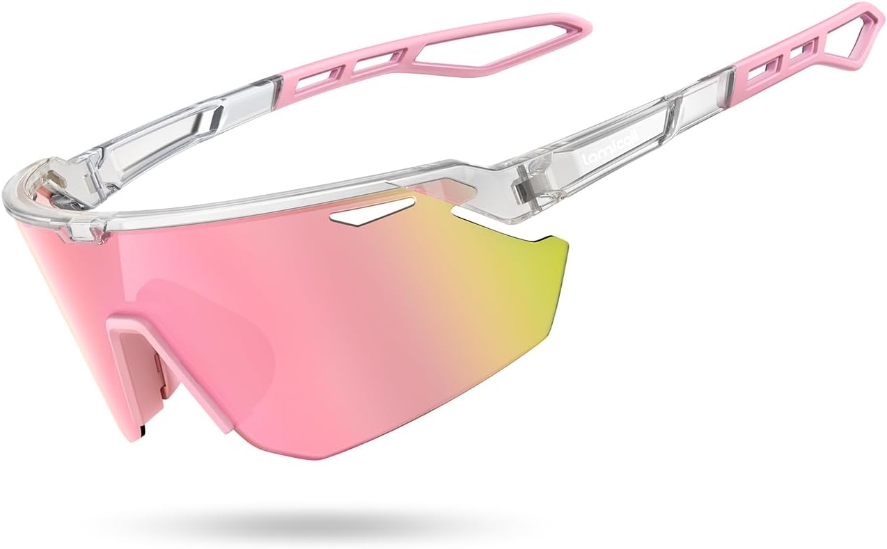 Lamicall 24g Polarized Sports Sunglasses for Men Women - UV400 Protection Sun Glasses for Baseball Running Cycling Fishing