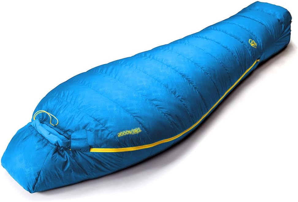ZOOOBELIVES 10 Degree Down Sleeping Bag for Adults, 4-Season Cold-Weather Mummy Bag, Roomy Fit, 550+ Fill Power Warmth, Lightweight & Compressible for Car Camping, Backpacking & Hunting - AlpliveD1500