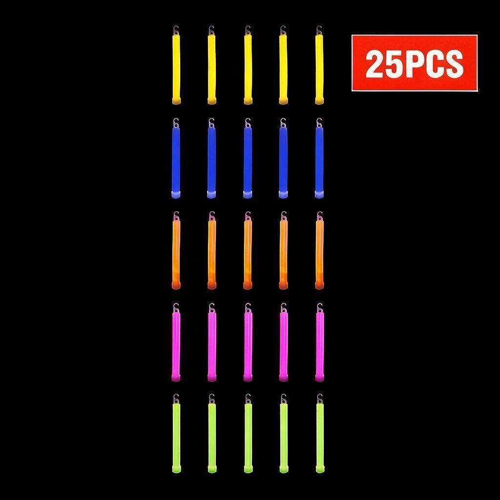 novelinks 25 Pack 6 Inch Glow Sticks Bulk Party Pack for Kids and Adults