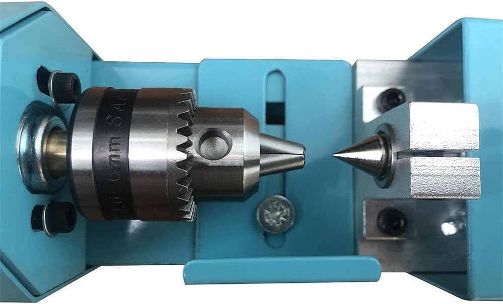 Mini Lathe Wood Lathe Machine Multi-Purpose Type Lathe with Wood Lathe Milling Accessories, for Wood Polishing, Grinding, Cutting and Milling ，2.76 in x 6.3 in, 24VDC 96W，7 Speeds