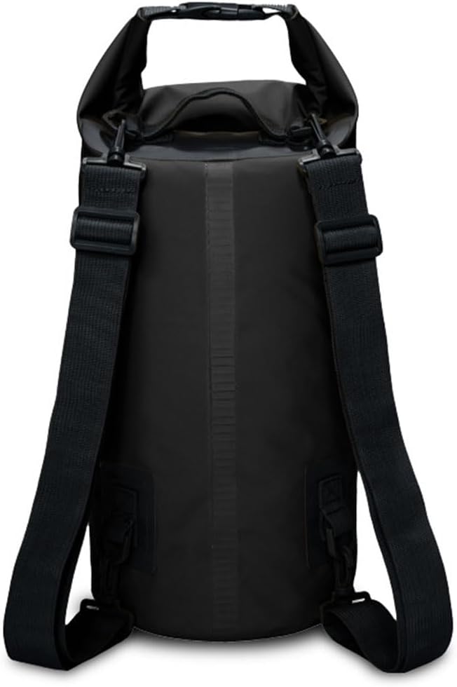 Waterproof Dry Bag, Roll Top Lightweight Dry Storage Bag Backpack, Swimming, Boating, Kayaking, Camping, Beach (Black 15L)