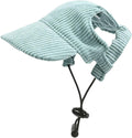 Dog Baseball Cap, Dog Cat Summer Beach Visor Hat with Ear Holes, Adjustable Puppy Sunbonnet Headdress (Green, X-Large)