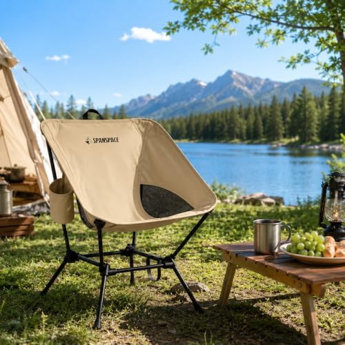 Ultralight Camping Chair for Adults, 3.6 lb, 350 lb Capacity