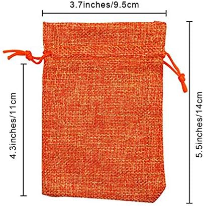 SumDirect Small Burlap Gift Bags 20 Pcs Mixed Color Jewelry Pouches with Drawstring Reusable Linen Gift Bags for Wedding, Party, Valentine, Christmas 3.7x5.5 inch