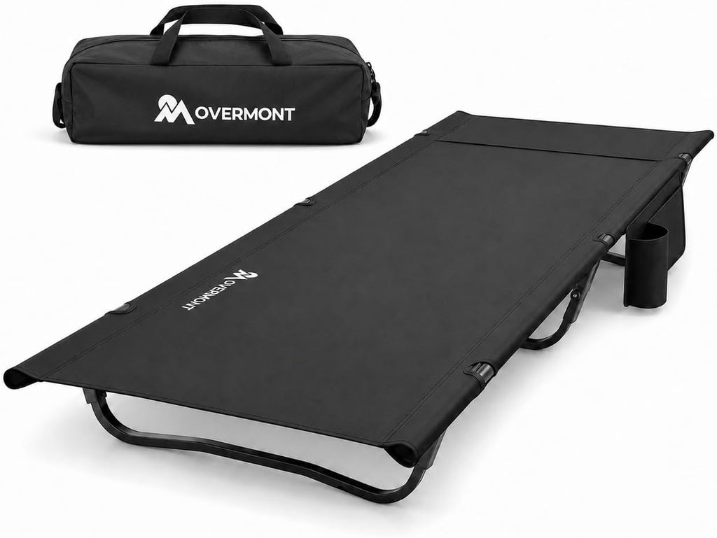 Overmont Portable Camping Cot for Adults - 7075 Aluminum Height Adjustable
