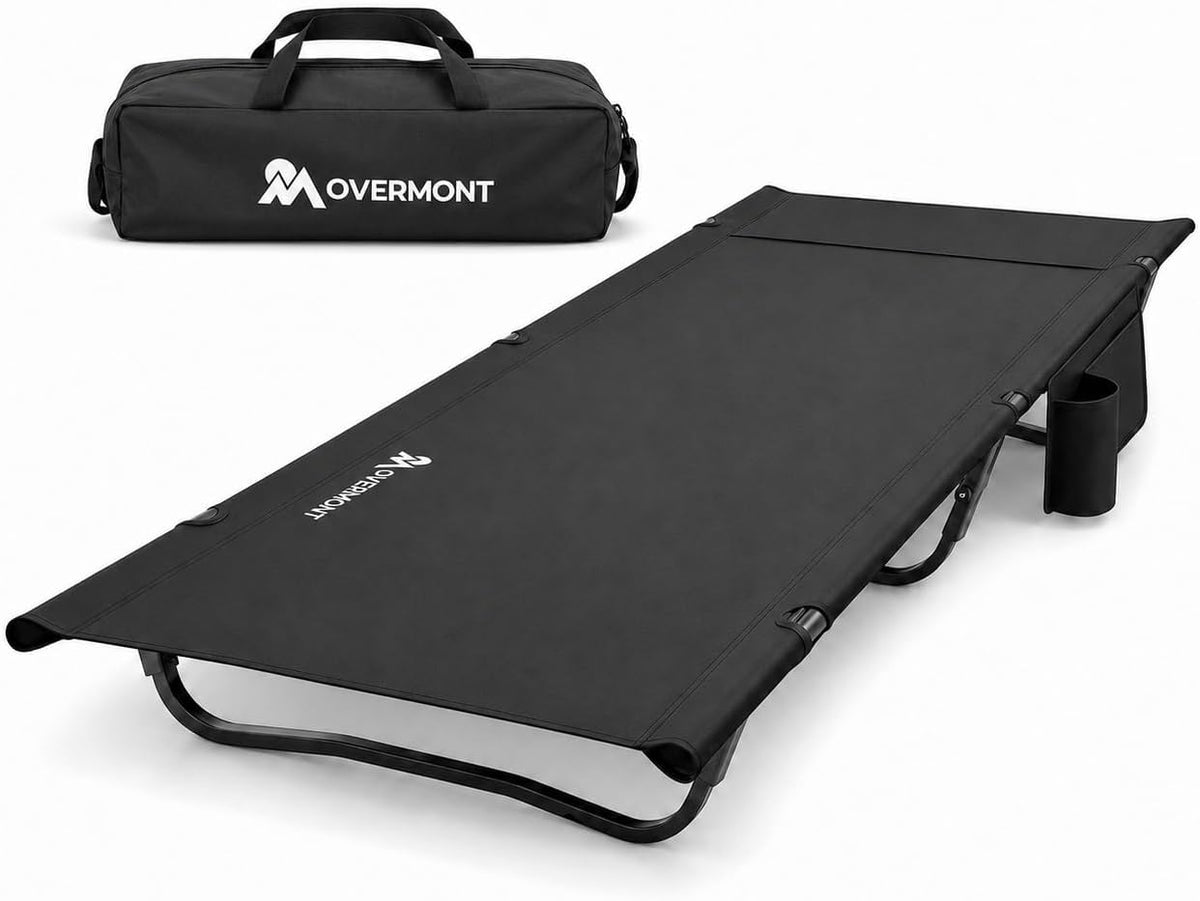 Overmont Portable Camping Cot for Adults - 7075 Aluminum Height Adjustable