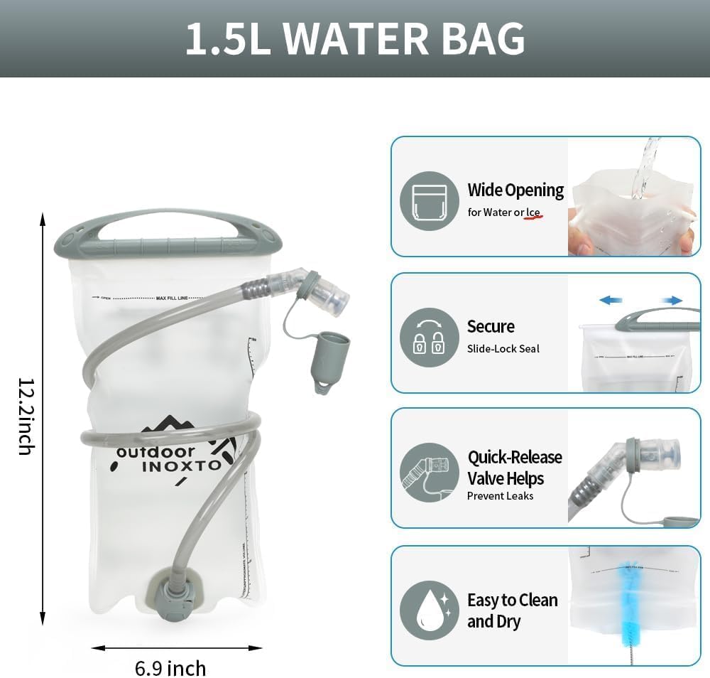 IX INOXTO Running Hydration Vest for Men Women Water Backpack for Running 3L Running Hydration Pack for Trail Running Marathon Race Hiking