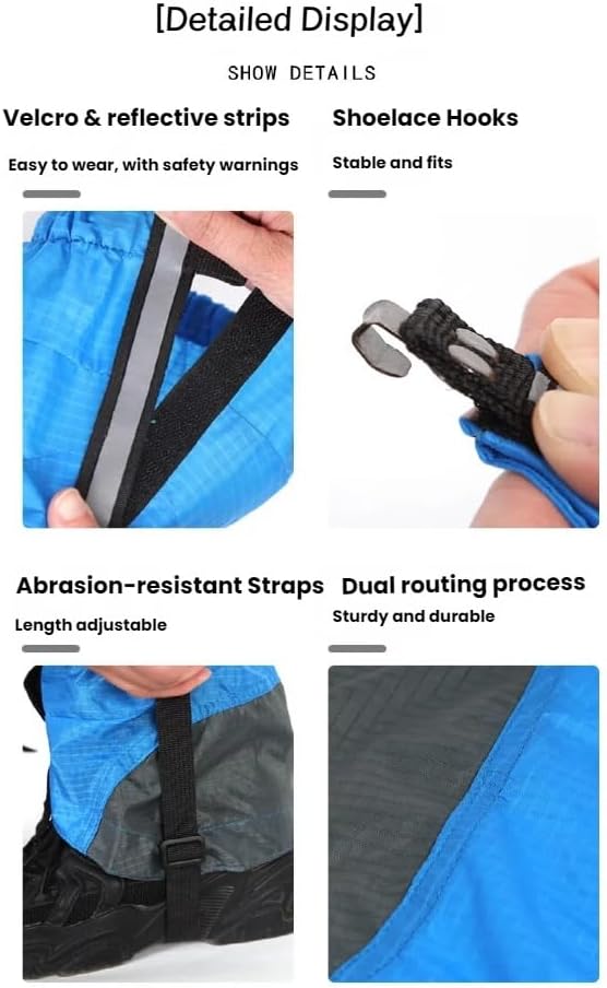 Ankle Gaiters, Lightweight Waterproof Trail Gaiters, Hiking Gaiters for Camping, Desert Trekking, Trail Running, Sandproof Snowproof Leg Gaiters for Men Women