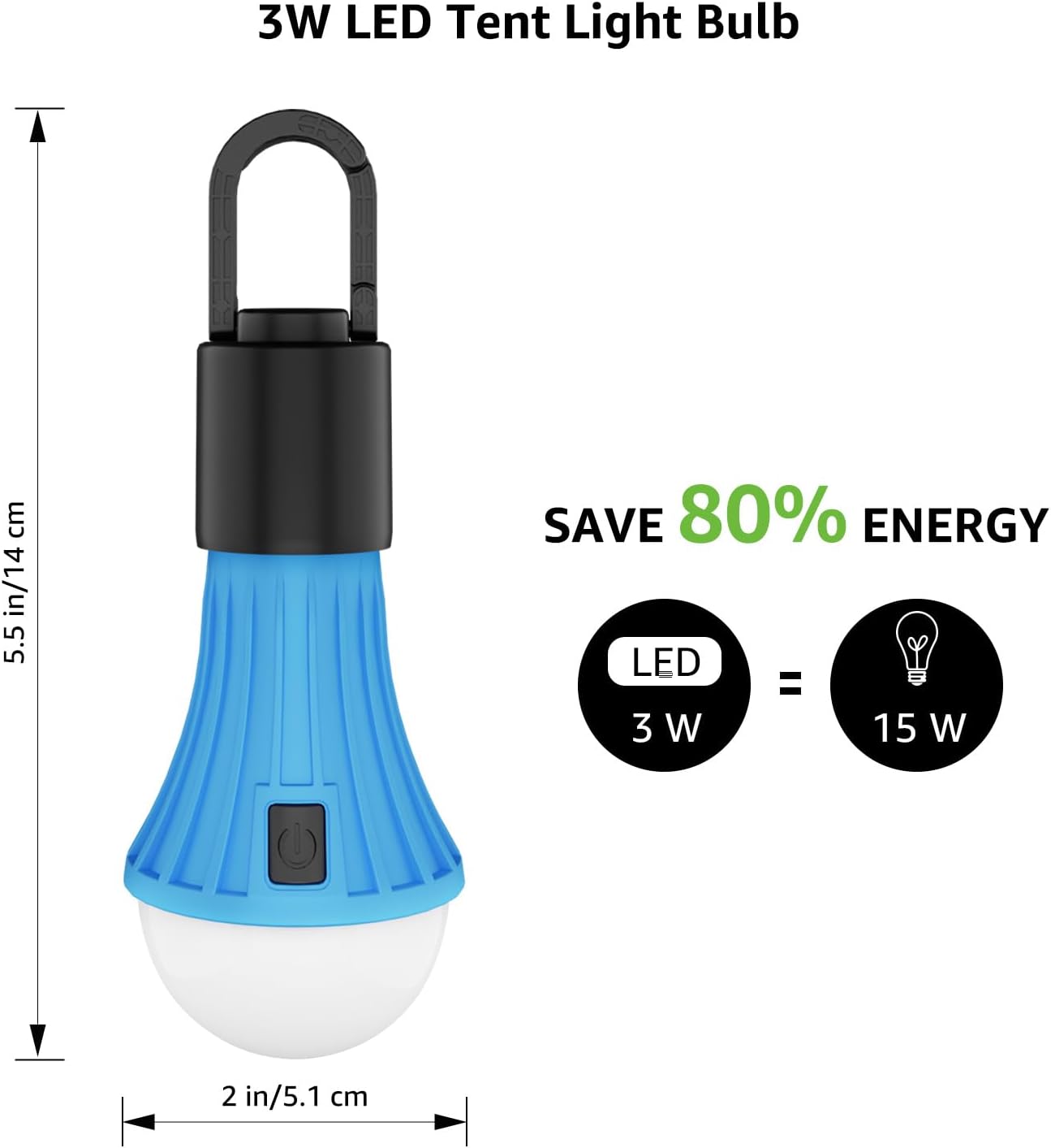 Lepro LED Rechargeable Camping Lantern with 7 RGBW Light Modes, 2Packs