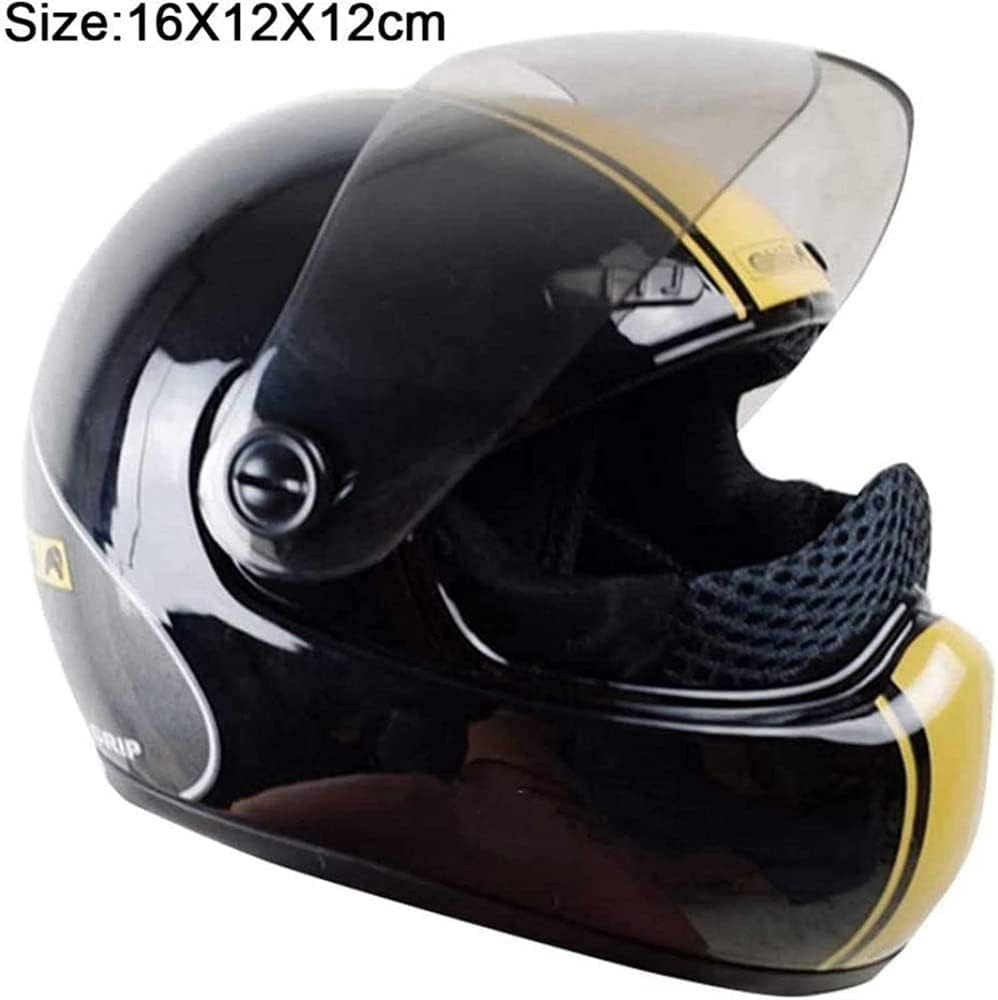 Pet Safety - Cat & Dogs Motorcycle Helmet - Full Face, Bike Riding & Outdoor (Black)