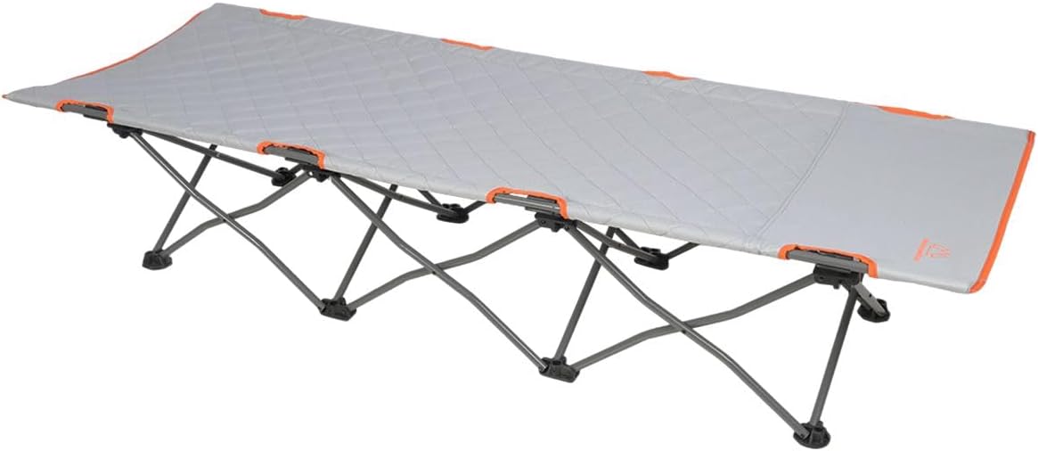 MOUNTAIN SUMMIT GEAR Horizon Camping Cot in Quilted Large or EZ Setup, 300 lb Capacity, Easy Fold Steel Frame with Carry Bag