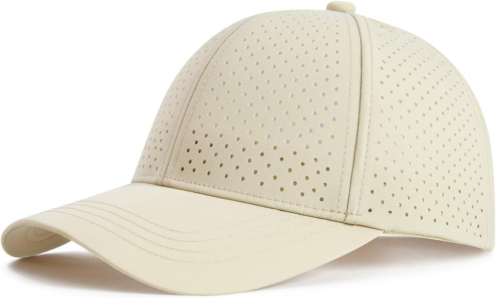 FEINION Men Laser Mesh Breathable Snapback Baseball Cap