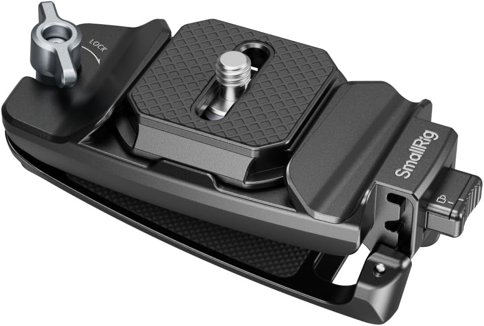 SMALLRIG Camera Clip with Plate, Quick Release System, Max Load 40kg/88lb
