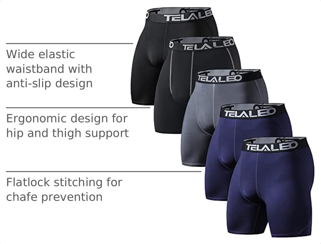Compression Shorts Men Spandex Athletic Underwear Boxer Brief Base Layer