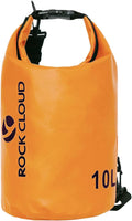 ROCK CLOUD Dry Bag Waterproof 10L Dry Sack for Kayaking Rafting Boating Beach Surfing Swimming Canoe Camping Hiking Fishing Ski, Orange