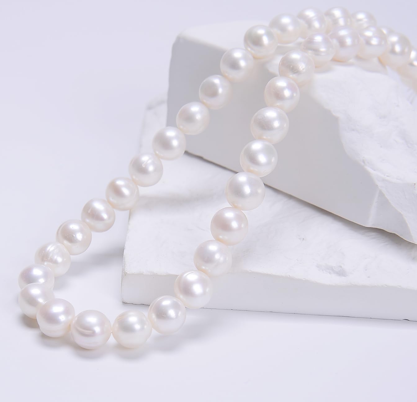 AD Beads Natural Freshwater White Pearl Round Beads 15" 4mm 6mm 8mm 9mm 10mm 11mm 12mm (10-11mm)