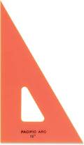 Pacific Arc Drafting Triangle, 18-inch, 30/60/90 Degrees, Fluorescent Orange
