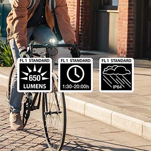 NiteRider Lumina Micro Sabre Bike Light Combo 650 Lumen Headlight 110 Lumen Taillight USB Rechargeable Bicycle LED Front and Back Light IP64 Waterproof Mountain Road Commuting MTB Cycling Safety Flash