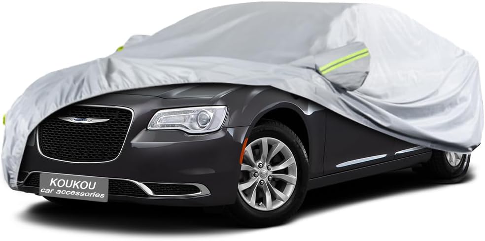 KouKou SUV Car Cover Waterproof All Weather for Automobiles, Full Exterior Jeep Cover Outdoor Universal Fit for Subaru Outback, Toyota Rav4, BMW X3, Chevy Equinox，Benz GLC, etc. (181 to 190 inches)
