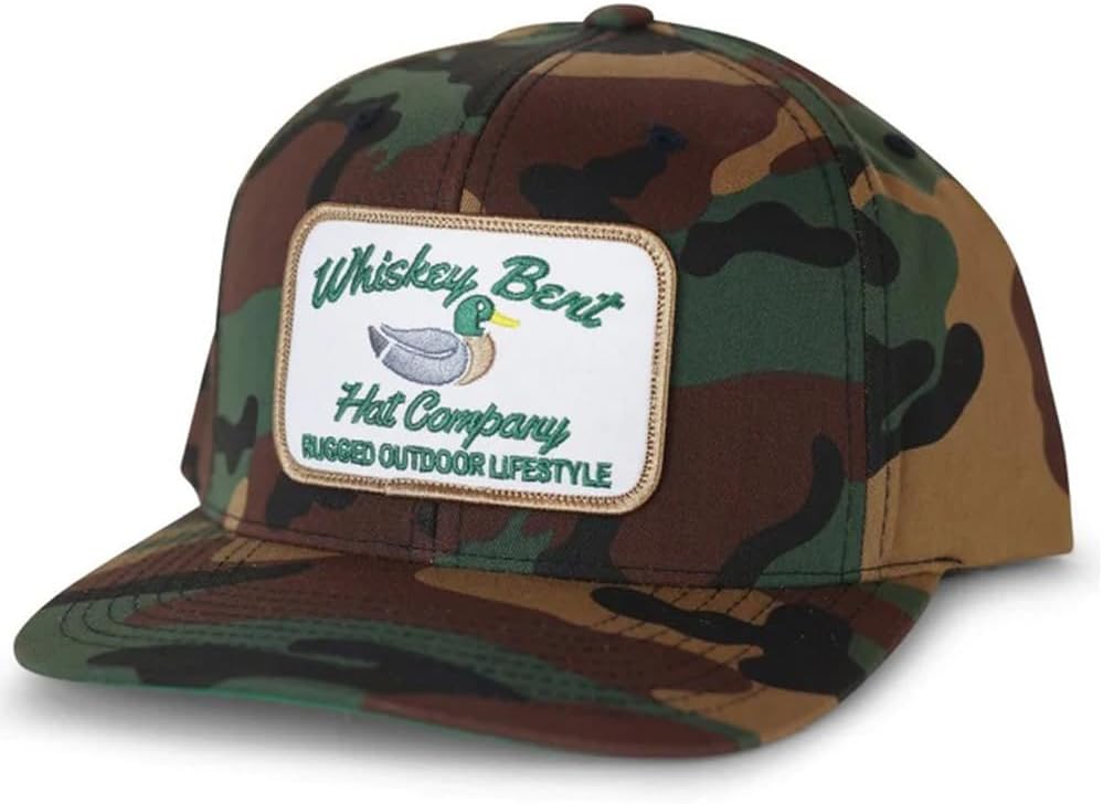WHISKEY BENT HAT CO. Green Head Adjustable Snapback Outdoor Lifestyle Duck Hat