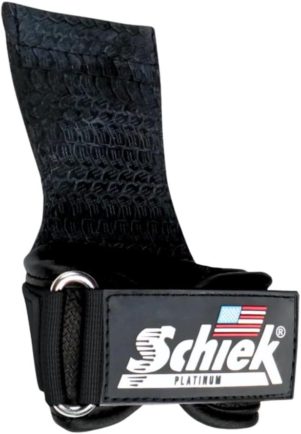 Schiek Sports Model 1907 Platinum Edition Ultimate Grips - 3 in 1 Weight Lifting Straps Wrist Wraps and Grip Pads